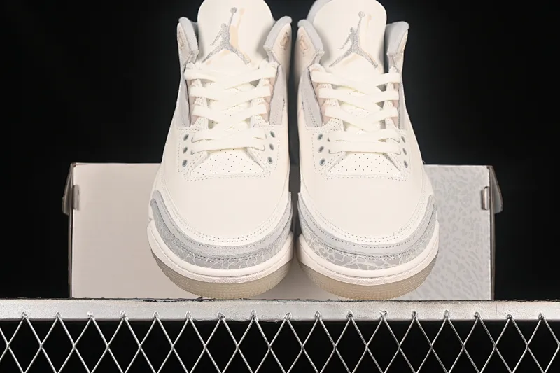 All categories Air Jordan Jordan series basketball shoes Air Jordan 3 OG version Air Jordan 3 "Craft Ivory" AJ3 Joe 3 ivory white full first layer FJ9479-100